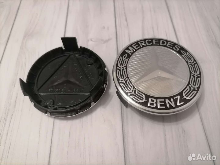 Колпачки Заглушки на диски оригинал Mercedes 75мм
