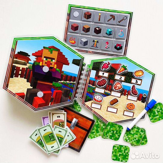 Книжка на липучках майнкрафт