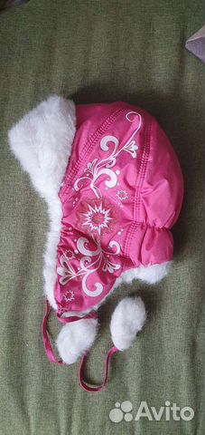 Шапка-ушанка на девочку 3-6 лет и хлопковая в дар