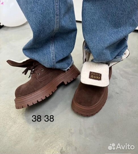 Ботинки женские зимние miu miu