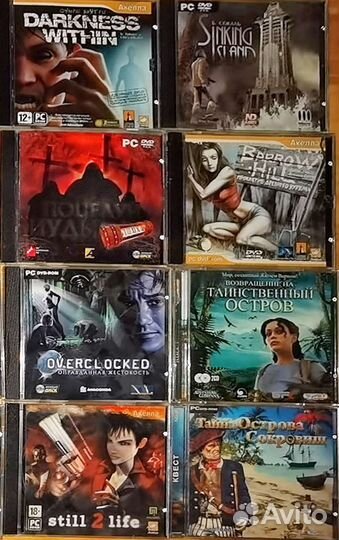 Компьютерные игры диски для пк (PC CD, DVD-box)
