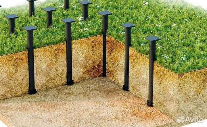 Винтовые сваи монтаж