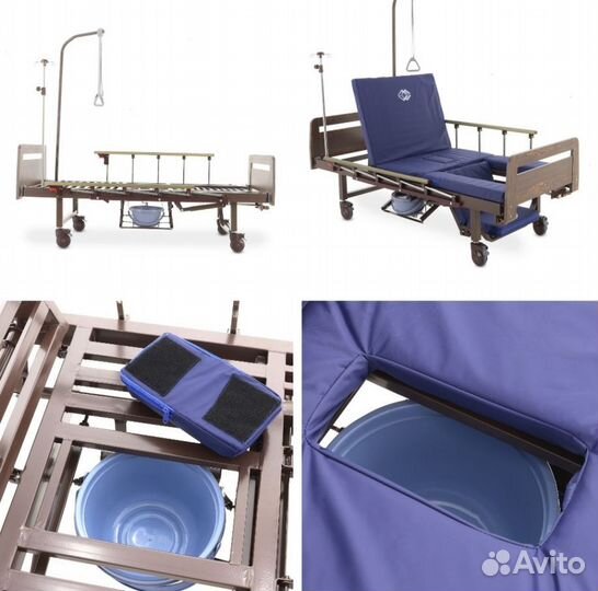 Медицинская функциональная кровать с туалетом