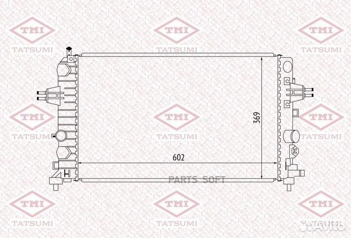 Tatsumi TGA1024 Радиатор основной opel astra H / family (2004) МКПП
