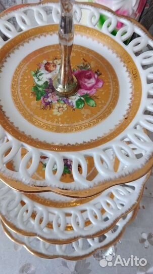 Фарфоровая этажерка для фруктов