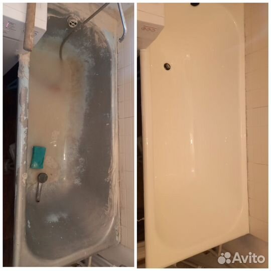 Реставрация ванн жидким акрилом,эмалью и мрамором