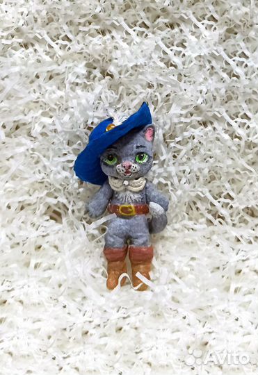 Кот в сапогах ватная игрушка
