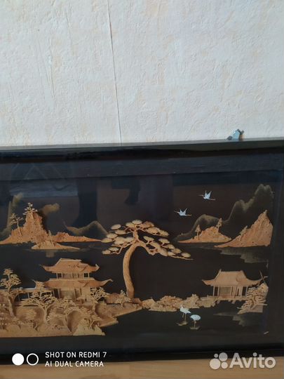 Картина из пробкового дерева