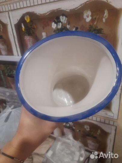 Керамический сапожок новогодний, ваза, упаковка