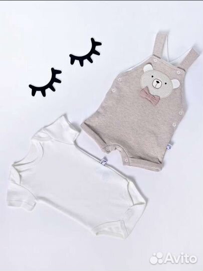 Комплект детский боди+комбенизон рр 74-80
