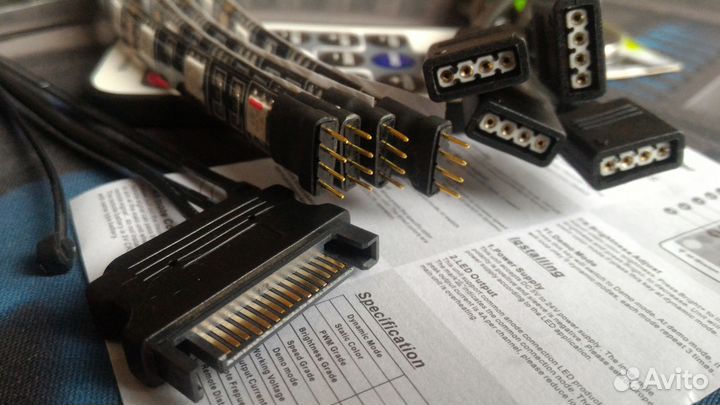 Комплект LED RGB подсветка системного блока 1 метр