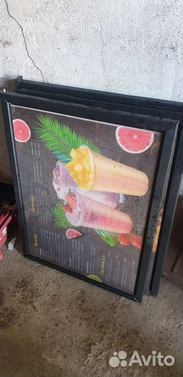 Рамки меню для фаст фуда б/у