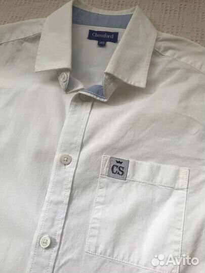 Рубашка классическая белая 146