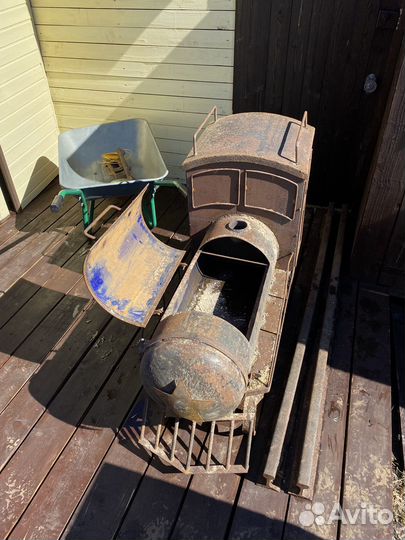 Мангал-коптильня поезд