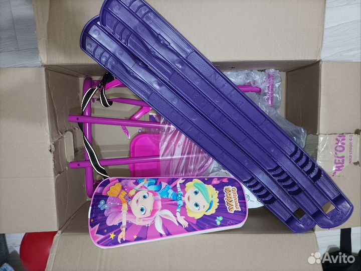 Снегокат новый со спинкой