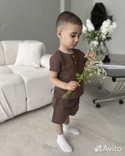 Льняной костюм для мальчика