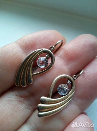 Серьги антикварные, коллекция. Серебро 875 пр