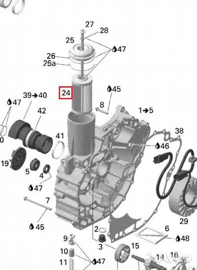 006-560 WSM Фильтр Масляный Для Ski Doo 420956741