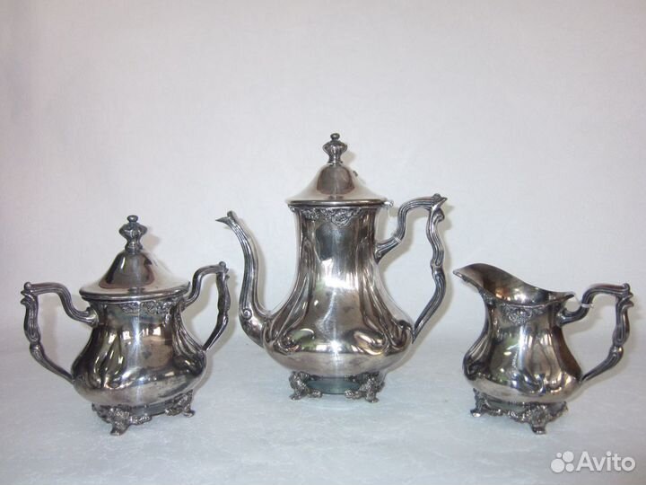 Антикварный сервиз, мельхиор. 1910-е годы