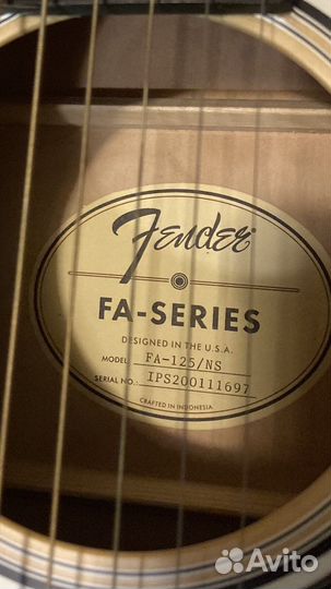 Акустическая гитара Fender FA-125/ NS