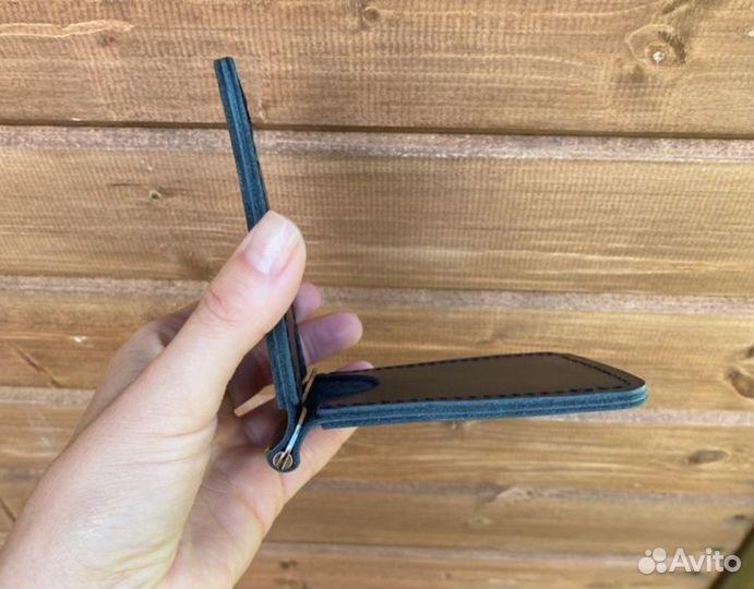 Зажим для денег натуральная кожа