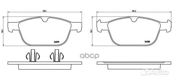 Колодки тормозные дисковые передн, volvo: XC60