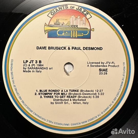 Dave Brubeck And Paul Desmond (Италия 1984г.)