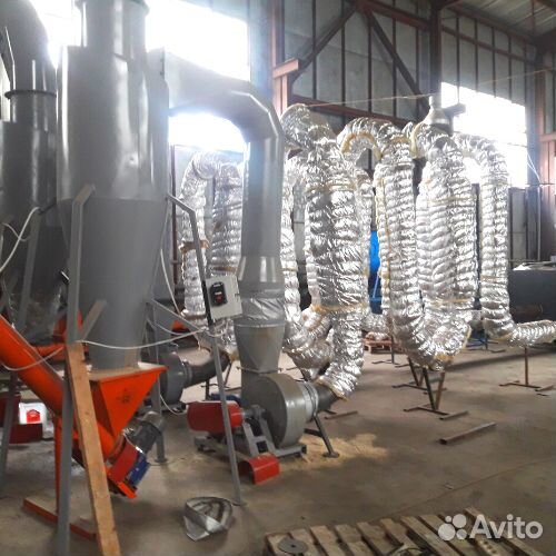 Аэродинамическая сушилка опилок без печки 5,5 кВт