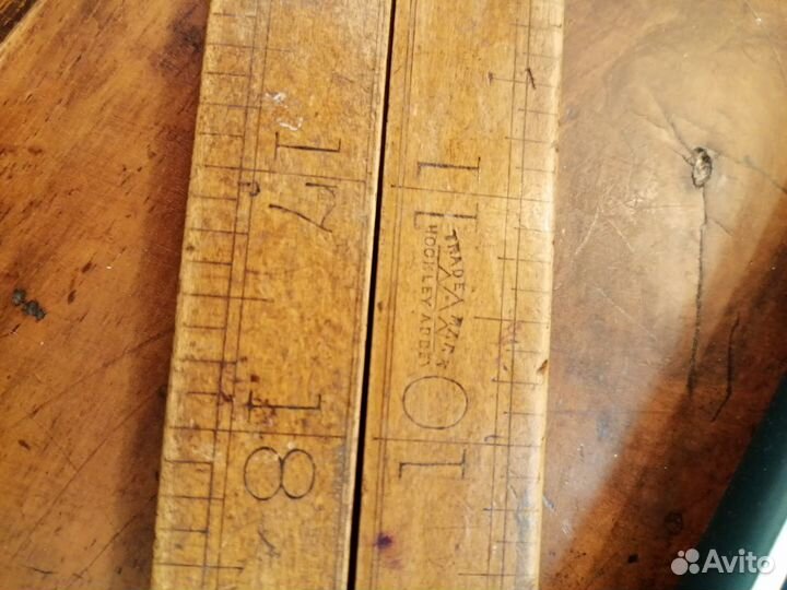 Старинный складной аршин вершок, Hookley Abbey, в