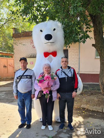 Поздравление от Белого Медведя, Чебурашки и др
