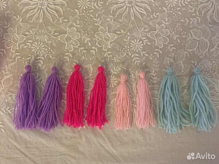 Серьги кисточки