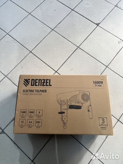 Электрический тельфер denzel TF-1000