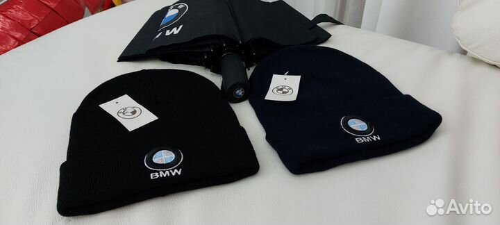 Шапка двойная с логотипом автомобиля BMW