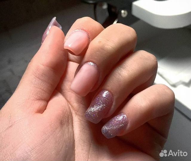 Маникюр с наращиванием ногтей