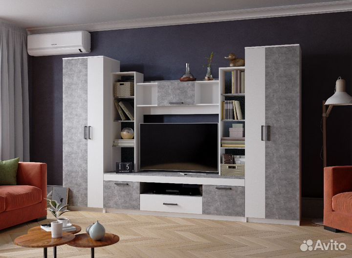 Гостиная Сидней - 2 (Комплект со шкафами)