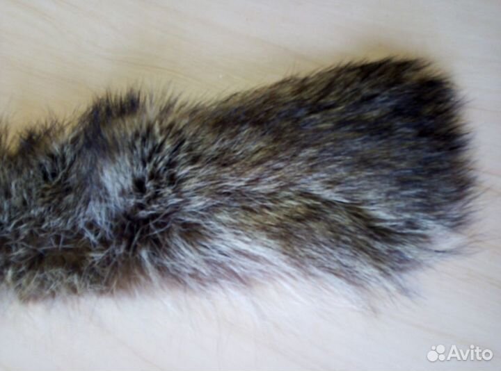 Воротник мех енот натуральный
