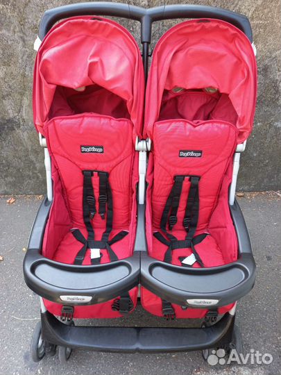 Прогулочная коляска для двойни, погодок