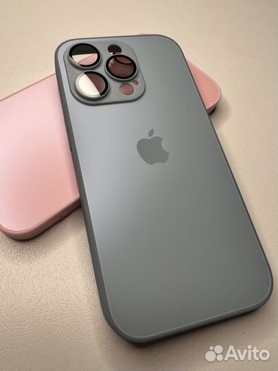 Чехол на iPhone 14 pro стеклянный с magsafe