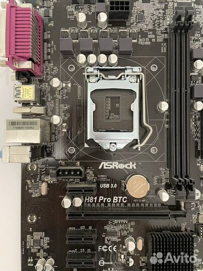 Материнская плата ASRock socket 1150 с процессором