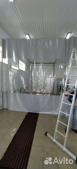 Шторы тентовые с прозрачной пвх вставкой