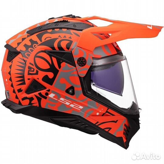 LS2 MX702 pioneer 2 rangi Off-Road Full Face Motorcycle Мотошлем Orange