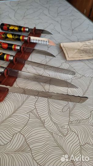 Набор ножей 6шт СССР хохлома