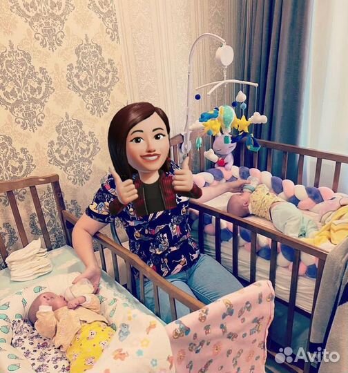 Детская кроватка с продольным маятником