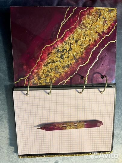 Блокнот ручной работы из эпоксидной смолы