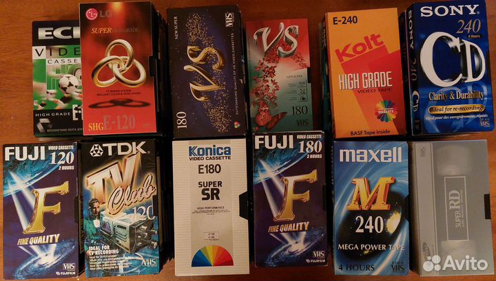 Видеокассеты с фильмами под запись