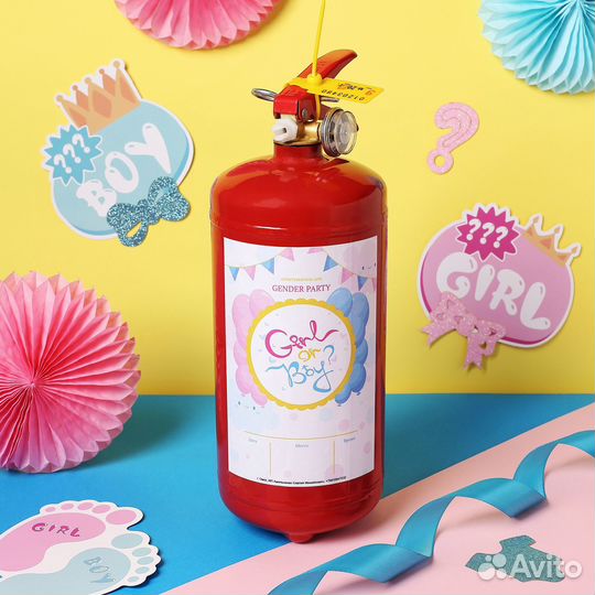 Гендер пати идеи Огнетушитель 2 л цветной дым