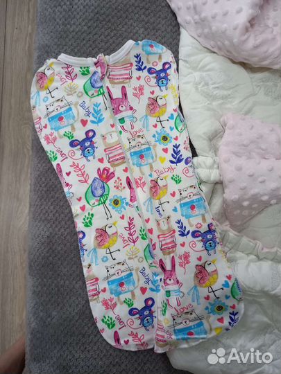 Конверт одеяло на выписку девочки