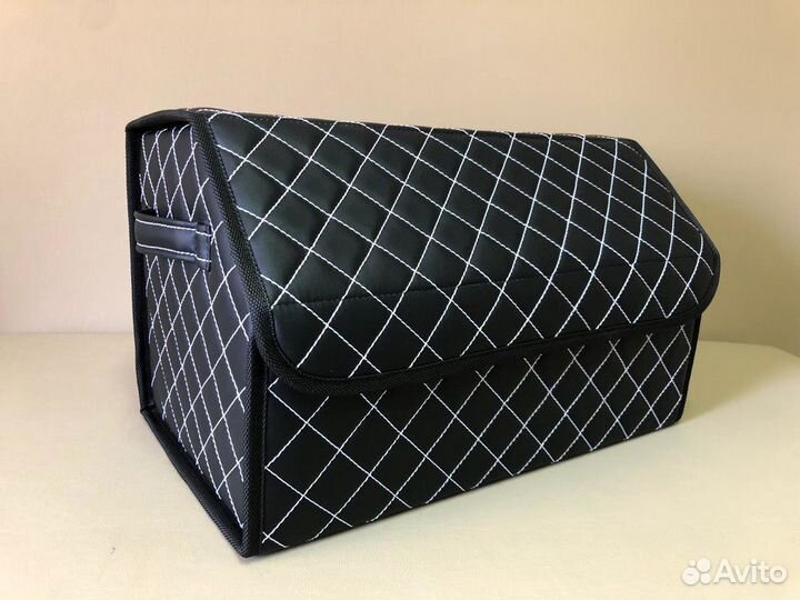 Органайзер в багажник черный с белой строчкой