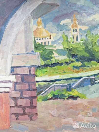 Этюд летний маслом на картоне 30 на 40