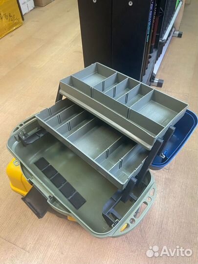 Ящик рыбацкий 2 секции синий